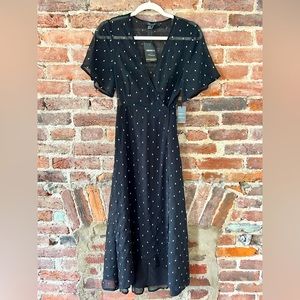 New Black and Gold Forever 21 Wrap Dress, size medium